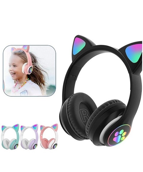 Dečije bluetooth slušalice sa mačjim ušima 11