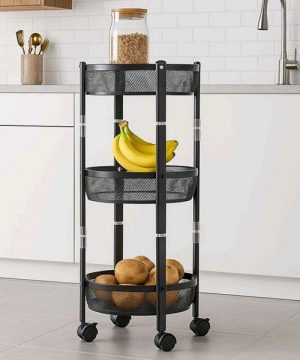 Kuhinjska kolica sa 3 police i tockicima 11