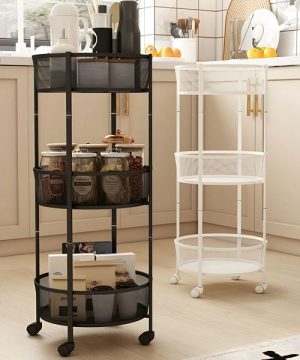 Kuhinjska kolica crna i bela 66