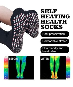 Termo čarape sa akupresurnim tackama za cirkulaciju i grejanje nogu 66