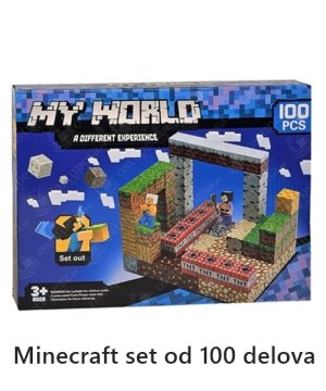 Minecraft Kocke Magnetne Kockice Za Decu set od 100 delova 0009