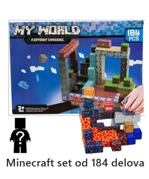 Minecraft Kocke Magnetne Kockice Za Decu set od 184 dela 0007
