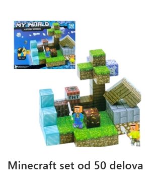 Minecraft Kocke Magnetne Kockice Za Decu set od 50 delova 00091
