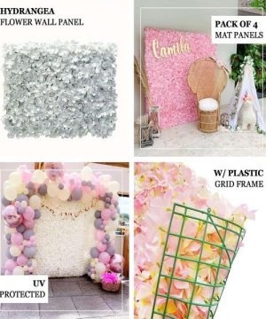 Veštačko Cveće Za Zid bela hortenzija 004