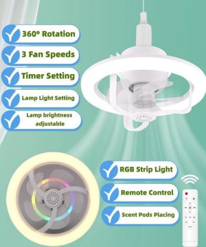 Luster Ventilator LED Sijalica Sa Ventilatorom 44
