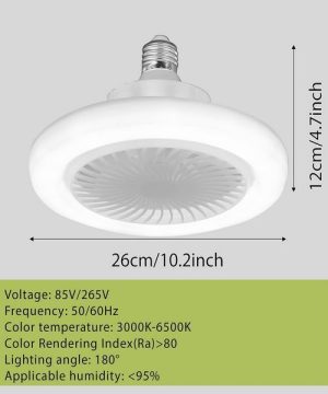 Plafonski Ventilator 2u1 LED Sijalica Ventilator 44