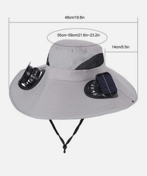 Šešir sa solarnim ventilatorom za hlađenje i zastitu od toplote 44