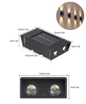 Solarne lampe za zid dvostrane LED dekorativne svetiljke 66