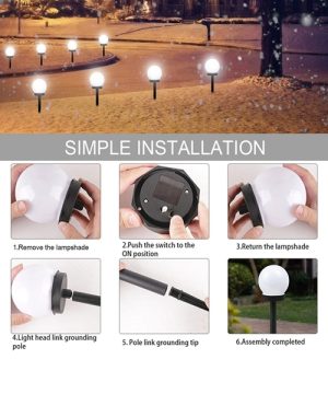 Solarne Kugle Za Dvorište Dekorativne Lampe 22