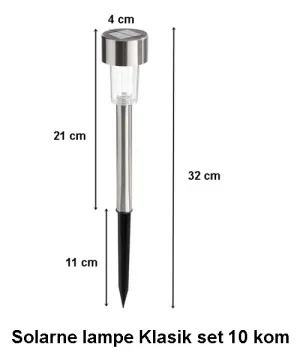 Solarne Lampice Za Dvorište Set 10 Komada 77