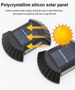Solarne LED lampe u obliku školjke - dekorativno svetlo za zidove 66