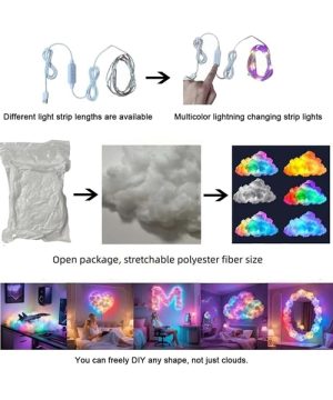 Oblak Lampa LED Ambijentalno Svetlo Za Zid 22